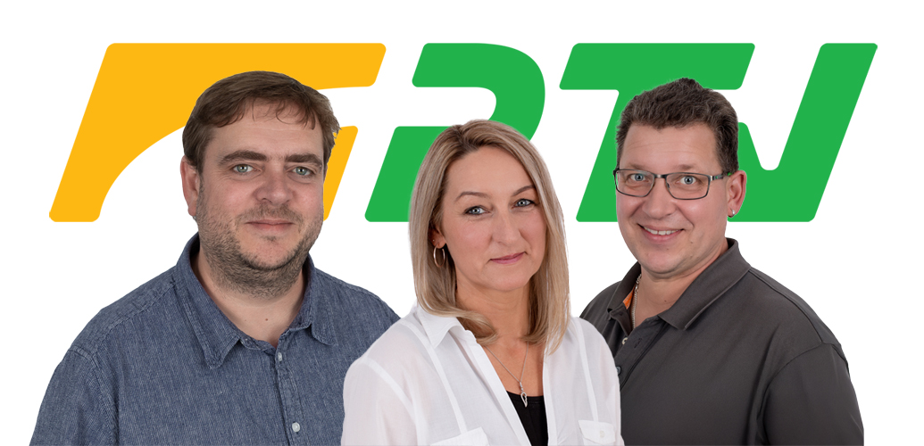 Abteilung Planung und Technik 2025 Die Abteilung Planung und Technik vor dem Logoschriftzug der RTV